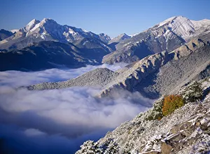 Clouds fill the valley of Llobegat in Cadi Moixero Natural Park. Catalonia, Pyrenees Clouds fill the valley of Llobegat in Cadi Moixero Natural Park. Catalonia, Pyrenees