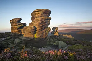 The Crow Stones at sunrise, Peak District National Park, Derbyshire, UK. August 2015 The Crow Stones at sunrise, Peak District National Park, Derbyshire, UK. August 2015