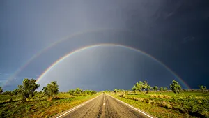 Double rainbow over a road in Western Australia, December 2013 Double rainbow over a road in Western Australia, December 2013