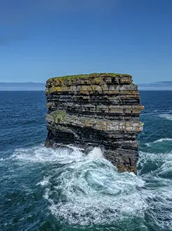 Western Europe Rock Formations Prints: Dun Briste sea stack - composed of Deltaic sandstone