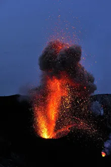 Eruption on Stromboli Volcano, Aeolian Island. Italy, May 2009 Eruption on Stromboli Volcano, Aeolian Island. Italy, May 2009