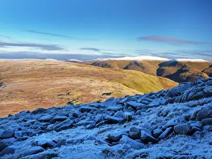 Lake District Landscape Prints: Helvellyn range as seen from High Raise, Lake District, Cumbria UK, December, 2022