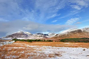 The High Mourne mountains from Blue Lough track in winter, Mourne Mountains, County Down The High Mourne mountains from Blue Lough track in winter, Mourne Mountains, County Down