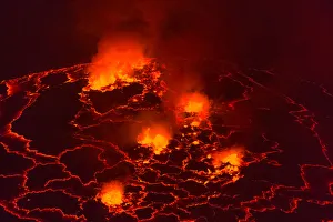 Lava Lake at night in the crater of Nyiragongo Volcano, Virunga National Park, North Kivu Province Lava Lake at night in the crater of Nyiragongo Volcano, Virunga National Park, North Kivu Province