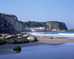 Portbraddan from White Park Bay, North Antrim Coast, County Antrim, Northern Ireland, UK Portbraddan from White Park Bay, North Antrim Coast, County Antrim, Northern Ireland, UK