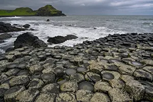 Western Europe Ocean Views Prints: RF - Basalt hexagonal rocks at the Giant's Causeway