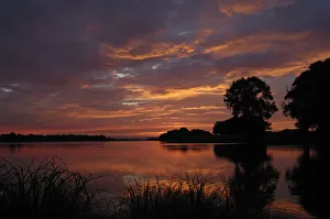 River Elbe at sunset, Elbe Biosphere Reserve, Lower Saxony, Germany, August 2007 River Elbe at sunset, Elbe Biosphere Reserve, Lower Saxony, Germany, August 2007