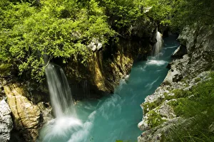 River Soca flowing through Velika korita, Triglav National Park, Slovenia, June 2009 River Soca flowing through Velika korita, Triglav National Park, Slovenia, June 2009
