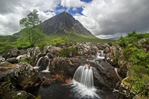The Scottish mountain Buachaille Etive Mor in Glen Etive near Glencoe in the Highlands of Scotland The Scottish mountain Buachaille Etive Mor in Glen Etive near Glencoe in the Highlands of Scotland