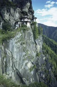 Takstang Tiger's Nest monastery, built 1692 on cliff face, Bhutan. 2001 Takstang Tiger's Nest monastery, built 1692 on cliff face, Bhutan. 2001