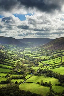 Vale of Ewyas, view over Capel-y-ffin and the valley of the Afon Honddu, Black Mountains Vale of Ewyas, view over Capel-y-ffin and the valley of the Afon Honddu, Black Mountains