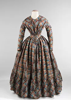 Images Dated 16th February 2021: Victorian-Era Print: Opulent 19th Century Ball Gown