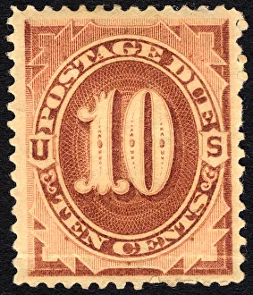 1879 10c Postage Due Single Print