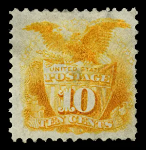 1875 10c Shield and Eagle Print: Centennial Exposition Issue