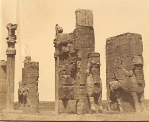 Fars Province Landmarks Prints: (15) [Gate of all Nations, Persepolis, Fars], 1840s-60s. Creator: Luigi Pesce