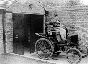 Black And White Automotive Photos Prints: 1896 Hurtu with Benz engine. Creator: Unknown