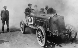 Classic Transportation Vehicles Prints: 1904 Darracq driven by Duray. Creator: Unknown