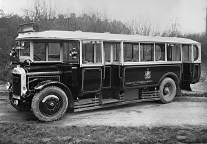 Black And White Bus Photos Prints: 1925 Dennis E type bus. Creator: Unknown