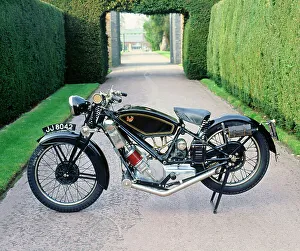 Vintage British Motorcycles Prints: 1927 Scott Flying Squirrel