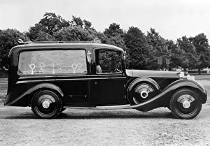 Classic British Automobiles Prints: 1930 Rolls Royce Phantom 1 hearse by Compton. Creator: Unknown