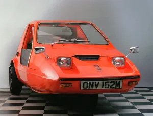 Vintage Transport Vehicles Prints: 1973 Bond Bug. Creator: Unknown