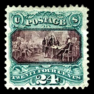 1875 24c Declaration of Independence Re-issue Single Print