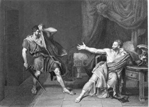 Ancient Roman Scene Engraving Print