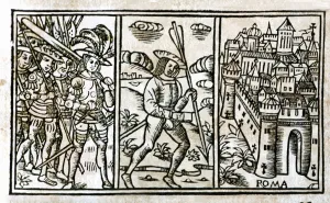 Early Renaissance Woodcut Print: Conflict and Civilization