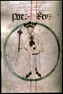 Medieval King's Regal Portrait Print