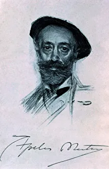 Monochromatic Portrait Print of a Distinguished Gentleman