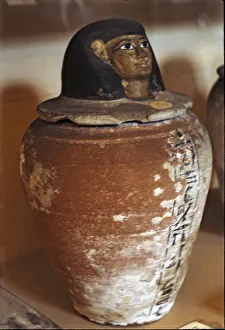 Ancient Egyptian Canopic Jar Print (Dynastic Period)