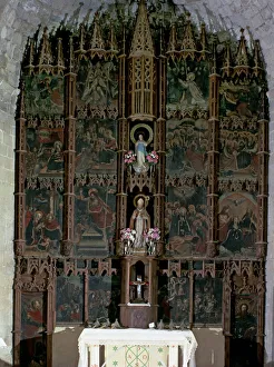 Ecclesiastical Art Print: Majestic Gothic Altarpiece
