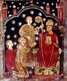 Medieval Manuscript Illumination Print