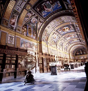 Renaissance Library Hall Print