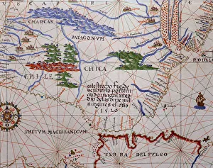 Early Nautical Map of South America Print