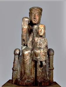 Wood Carving Print: Divine Guardianship and Protection