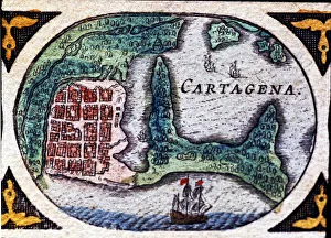 Cartagena, Colombia - 18th Century Print