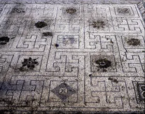 Greek Key Mosaic Flooring Print