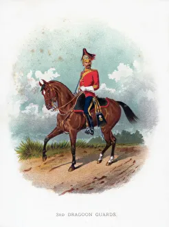 Chromolithograph Prints UK Prints: 3rd Dragoon Guards, 1888