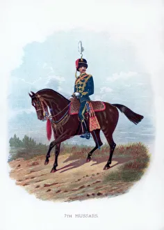 Victorian Era Warfare Prints: 7th Hussars, 1889