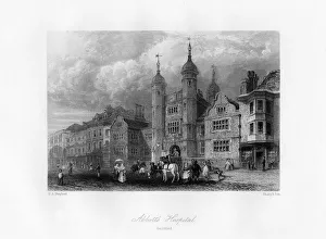 Abbotts Hospital, Guildford, 19th century.Artist: Shury & Son Abbotts Hospital, Guildford, 19th century.Artist: Shury & Son