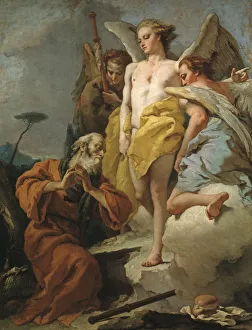 Abraham and the Three Angels, ca 1770. Artist: Tiepolo, Giandomenico (1727-1804) Abraham and the Three Angels, ca 1770. Artist: Tiepolo, Giandomenico (1727-1804)