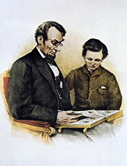 Abraham Lincoln and his son Tad, 9 February 1864 Abraham Lincoln and his son Tad, 9 February 1864