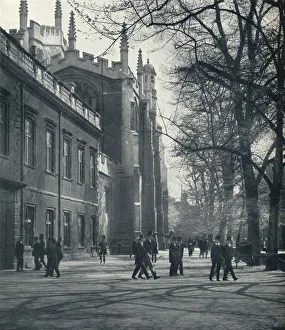 Print of Eton Colleges formal absence ceremony, 1926