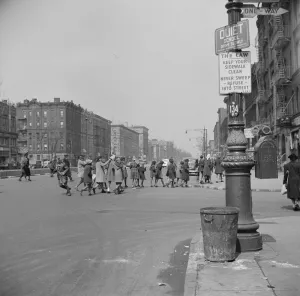 Unpatrolled Intersection, Harlem, 1943 Print