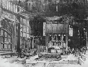 Bibbys Annual Illustrations Prints: Acolytes Preparing the Table of the War God, 1916, (1917). Artist: Joseph Pennell