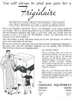 Advertisement for Frigidaire fridges, 1936. Creator: Unknown Advertisement for Frigidaire fridges, 1936. Creator: Unknown