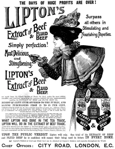 Illustrated London News Advertisements Prints: Advertisement for Lipton's Extract of Beef & Fluid Beef