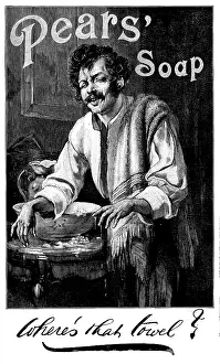 Black And White Print Art Prints: Advertisement for Pears Soap, 1895