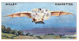 French Aviation Pioneer Prints: Aders flying bird Eole ( Aole ), 1890 (c1910)
